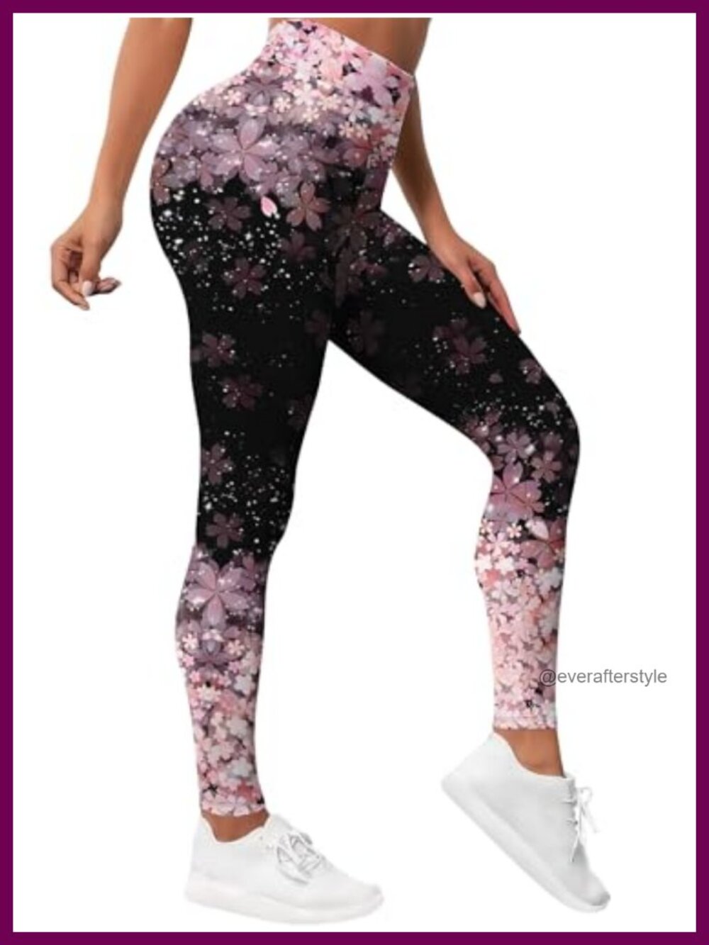 Printed High Waisted Leggings for Women Yoga Athletic Tapered Pants